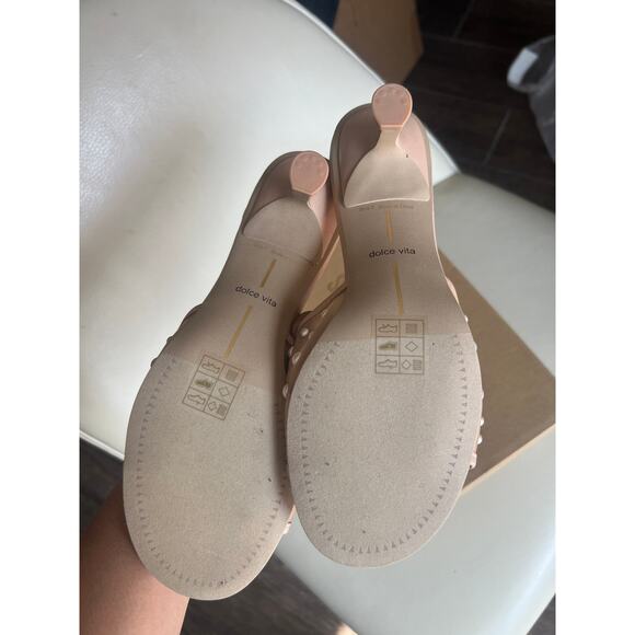 Dolce Vita Meeza Imitation Pearl Sandal in Blush mesh 7 - Picture 2 of 4